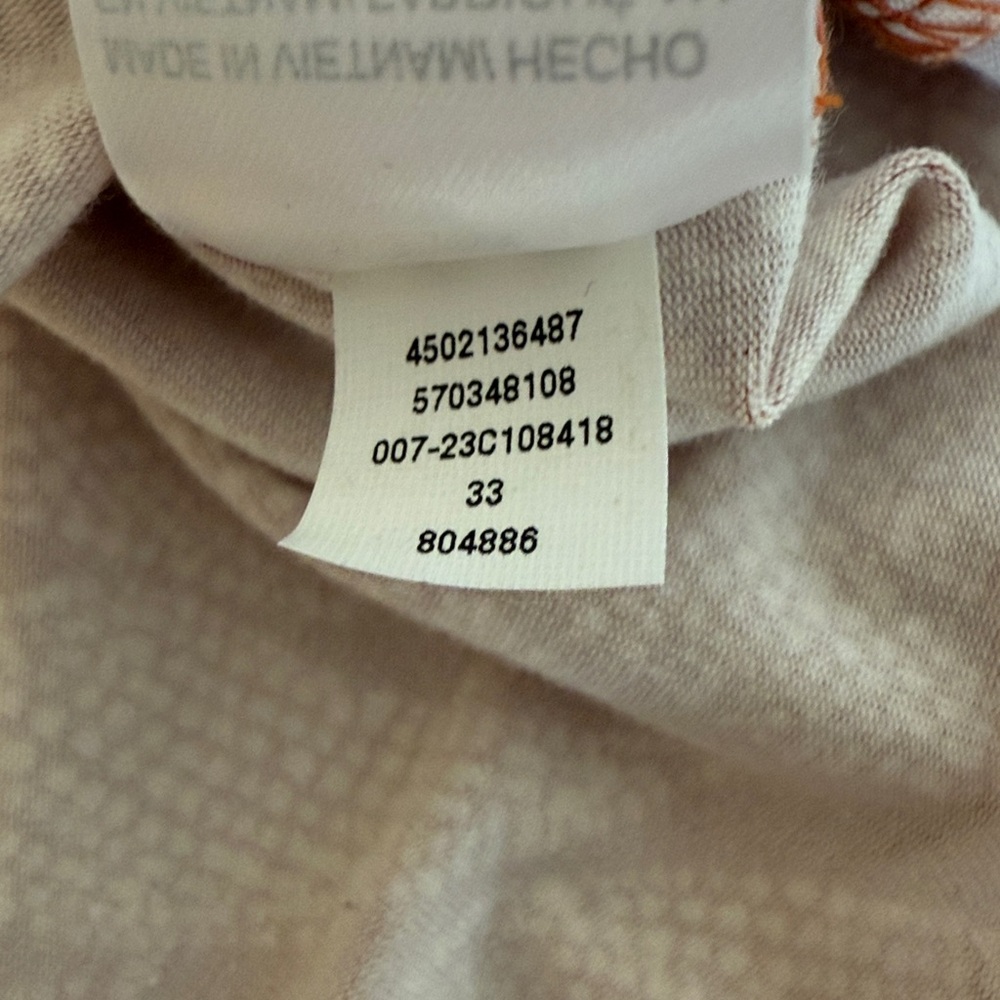 Chico’s Orange Leaf Print Women's Top SZ 1 - Picture 5 of 13
